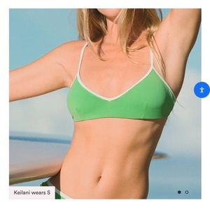 Andie Keilani sample green and white bikini top size S